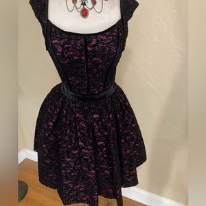 Wednesday Addams Gothic Black Halo lace dress! NWT.With BH rings! Sizes-2,6&8